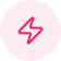 Pink lightning bolt icon on black background.